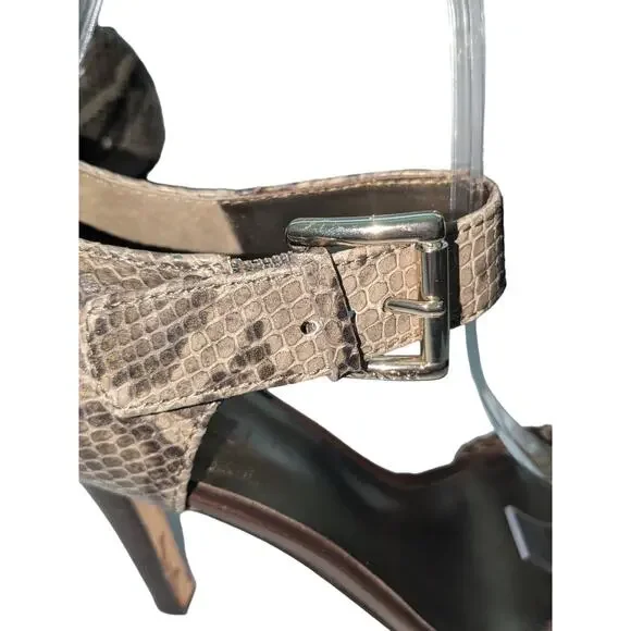 Coach Sz 6.5M Snakeskin Sandals Pumps Heels Shoes